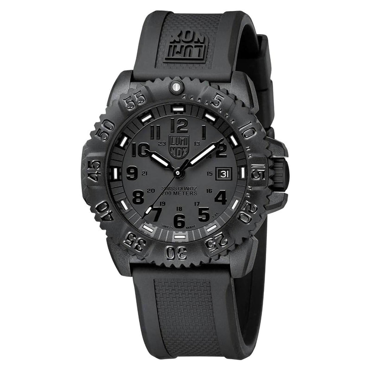 LUMINOX腕時計 ホワイト/ブラック Luminox 7051 Blackout Women's Navy SEAL Colormark Dive Watch