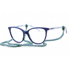 M Missoni Women's Eyeglasses - Clear Lens Blue Rectangular Frame | MMI 0067 0PJP 00
