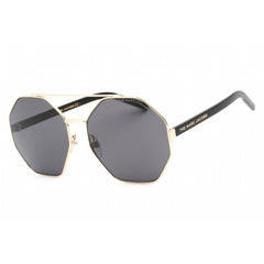 Marc Jacobs Women's Sunglasses - Grey Lens Gold Black Round Frame | MARC 524/S 0RHL IR