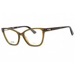Moschino Women's Eyeglasses - Khaki Plastic Full Rim Cat Eye Frame | MOS595 03Y5 00