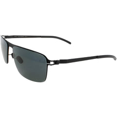 Mykita Men's Sunglasses - Black Metal Frame Black Polarized Lens | GREYSON BK_BK+P