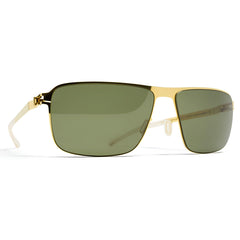 Mykita Men's Sunglasses - Glossy Gold Frame Fern Polarized Lens | GREYSON GG_FN+P
