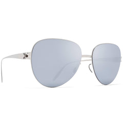 Mykita Unisex Sunglasses - Aviator Frame Silver Flash Lens | JONI F10 F10_MMM_SL/F