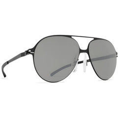 Mykita Unisex Sunglasses - Aviator Metal Frame Black Mirror Lens | HANSI F25 F25_MBK