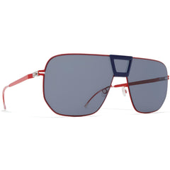 Mykita Unisex Sunglasses - Coral Red/Navy Blue Metal Frame | CAYENNE MH42 MH42_DBL (S)