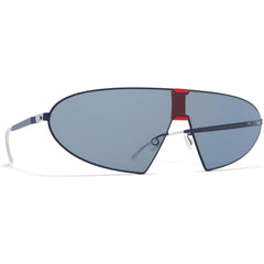 Mykita Unisex Sunglasses - Dark Blue Solid Shield Lens Metal | KARMA MH39 MH39_DBL (S)