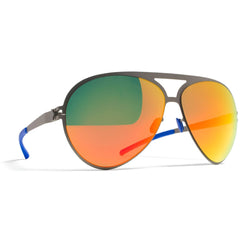 Mykita Unisex Sunglasses - Matte Grey Frame Orange Flash Lens | SEPP F64 F64_OR/F