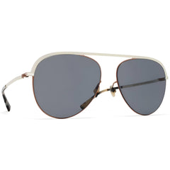 Mykita Unisex Sunglasses - Shiny Copper/Offwhite Aviator Frame | ONNO SCP/OWH_DBL