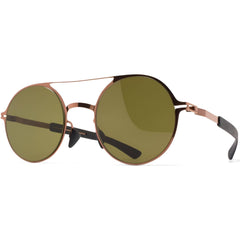 Mykita Unisex Sunglasses - Shiny Copper/Pitch Black Metal Frame | LUPINE MH5 MH5_HGR