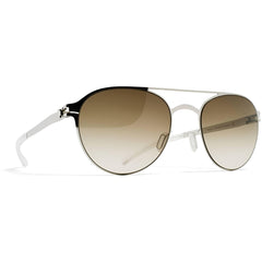 Mykita Unisex Sunglasses - Shiny Silver Frame Olive Gradient Lens | REGINALD SSL_OL/X