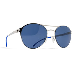 Mykita Unisex Sunglasses - Shiny Silver Metal Aviator Full Rim Frame | SPARROW SSL_SBL