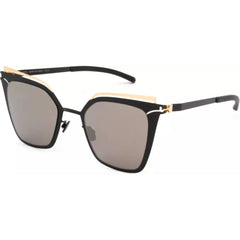 Mykita Women's Sunglasses - Brilliant Grey Lens Gold/Jet Black Frame | KENDALL 167