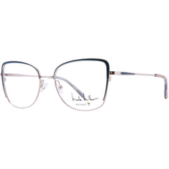 Nicole Miller Women's Eyeglasses - Cabo Deep Teal/Silver Metal Frame | NMCABO C03