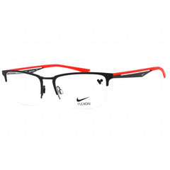 Nike Men's Eyeglasses - Satin Black/University Red Metal Rectangular | NIKE 4313 006