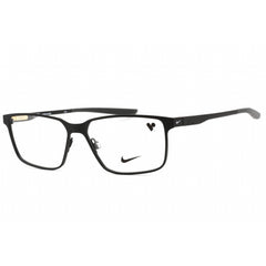 Nike Unisex Eyeglasses - Satin Black/Dark Grey Metal Rectangular Frame | 8048 003
