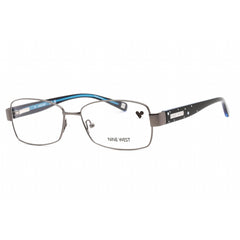 Nine West Women's Eyeglasses - Dark Gunmetal Metal Rectangular Frame | NW1021 015