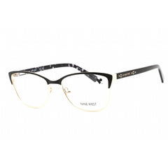 Nine West Women's Eyeglasses - Satin Solid Black Metal Cat Eye Frame | NW8011 001