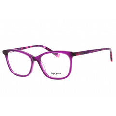Pepe Jeans Women's Eyeglasses - Purple Plastic Full Rim Rectangular Frame | PJ3465 C3