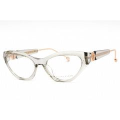 Philipp Plein Women's Eyeglasses - Transparent Grey Cat Eye Frame | VPP069S 03GU