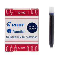 Pilot Namiki IC100 Fountain Pen Ink Cartridges, 12 per Pack