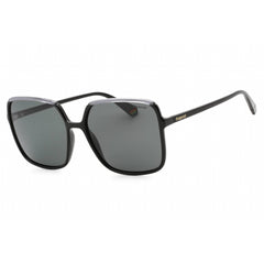 Polaroid Core Women's Sunglasses - Black Grey Plastic Square | PLD 6128/S 008A M9