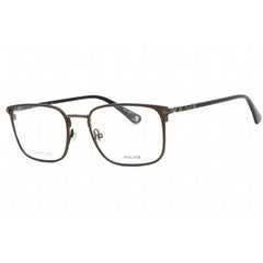 Police Men's Eyeglasses - Shiny Black Metal Rectangular Shape Frame | VPLE96N 08GF