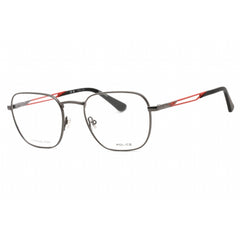 Police Men's Eyeglasses - Shiny Gunmetal Square Frame Clear Demo Lens | VPLF08 0568