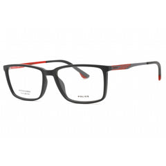 Police Men's Eyeglasses - Shiny Red Injected Propionate Rectangular | VPL949 0R43