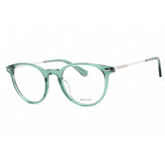 Police Men's Eyeglasses - Shiny Transparent Green Acetate/Metal Frame | VPLD93M 02GN