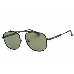 Prive Revaux Unisex Sunglasses - Green Lens Metal Frame | Biscayne Bae Caviar Black