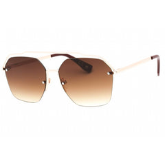 Prive Revaux Unisex Sunglasses - Metal Aviator Shape Frame | One Champagne Gold/Merlot