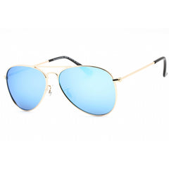 Prive Revaux Women's Sunglasses - Aviator | Commando Mini Champagne Gold/Blue Mirror