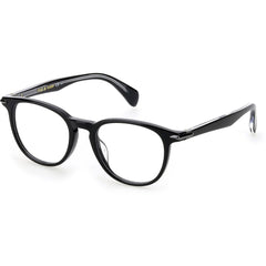 Rag and Bone Men's Eyeglasses - Black Plastic Full Rim Rectangular | RNB7010 0807