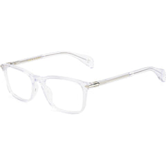 Rag and Bone Men's Eyeglasses - Crystal Plastic Full Rim Rectangular | RNB7016 0900