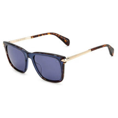 Rag and Bone Men's Sunglasses - Blue Havana Square Frame Blue Lens | RNB5044/S 0JBW