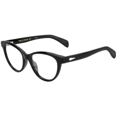 Rag and Bone Women's Eyeglasses - Black Plastic Full Rim Cat Eye Frame | RNB3048 0807