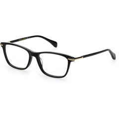 Rag and Bone Women's Eyeglasses - Black Plastic Full Rim Rectangular | RNB3031 0807