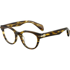 Rag and Bone Women's Eyeglasses - Brown Havana Plastic Full Rim Oval | RNB3003 0WR9