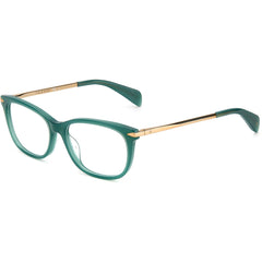 Rag and Bone Women's Eyeglasses - Green Plastic Full Rim Rectangular | RNB3006 01ED