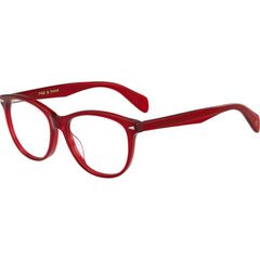 Rag and Bone Women's Eyeglasses - Red Plastic Full Rim Oval Frame | RNB3025 0C9A