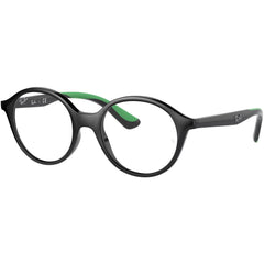Ray Ban Unisex Eyeglasses - Polished Black Plastic Full Rim Round | 0RY1606 3773 3773