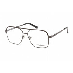 Salvatore Ferragamo Men's Eyeglasses - Matte Ruthenium/Dark Brown Frame | SF2199L 037