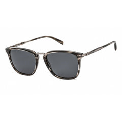 Salvatore Ferragamo Men's Sunglasses - Striped Grey Full Rim Rectangular | SF910S 003