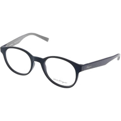 Salvatore Ferragamo Unisex Eyeglasses - Blue Havana Full Rim Round Frame | SF2879 414
