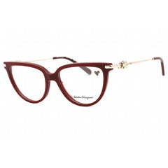 Salvatore Ferragamo Women's Eyeglasses - Burgundy Plastic Cat Eye Frame | SF2946 601