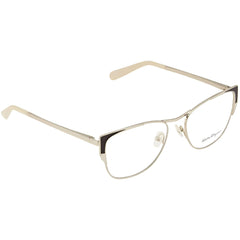 Salvatore Ferragamo Women's Eyeglasses - Gold And Ivory Rectangular Frame | 2163 721
