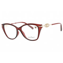 Salvatore Ferragamo Women's Eyeglasses - Transparent Wine Cat Eye Frame | SF2937R 655