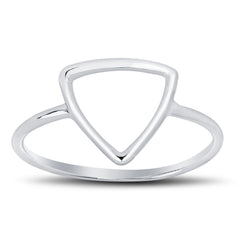 Sterling Silver Open Triangle Ring - W-1337