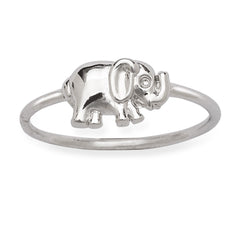 Sterling Silver Small Elephant Ring - W-1339