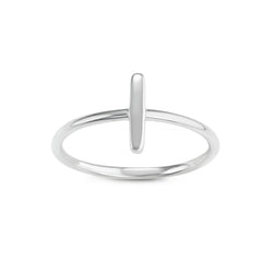 Sterling Silver Vertical Bar Ring - W-1624